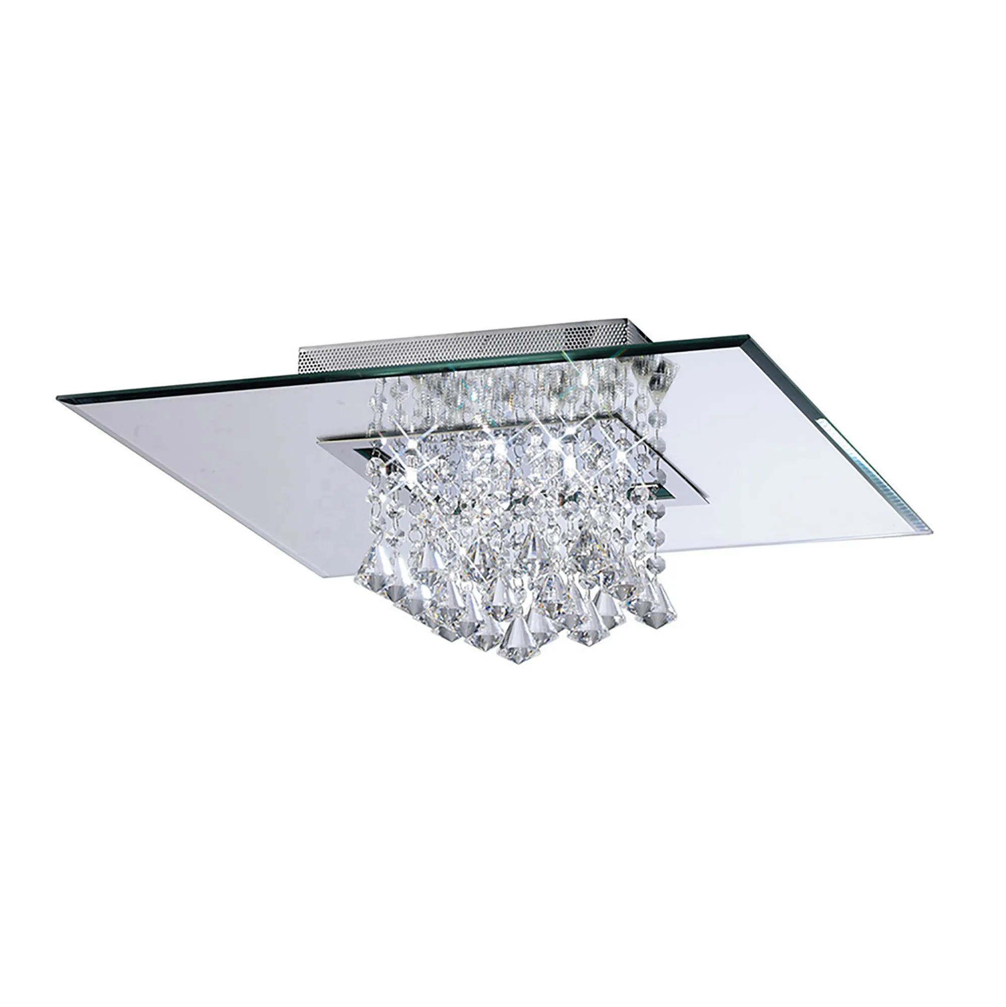 Starda Crystal Ceiling Lights Diyas Ringed & Square Crystal Fittings